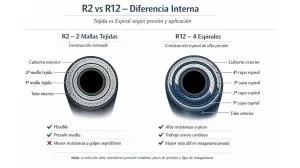 Cómo elegir la manguera hidráulica correcta según presión y aplicación
