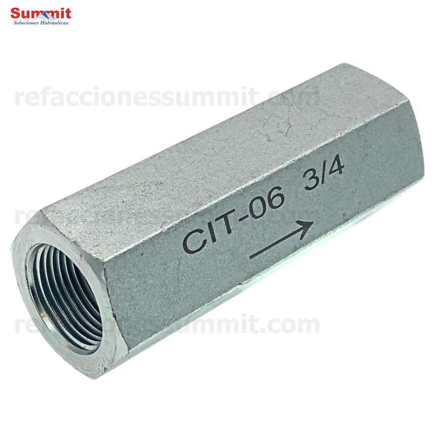 Válvula Check, Válvula De Retención Hidráulica 3/4" NPT 3,630psi