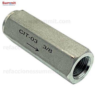 Válvula Check, Válvula De Retención Hidráulica 3/8" NPT 3,630psi