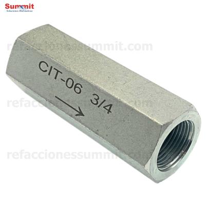 Válvula Check, Válvula De Retención Hidráulica 3/4" NPT 3,630psi
