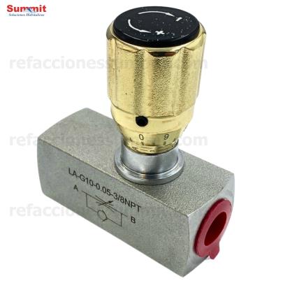 Válvula Reguladora de Flujo de Aguja 3/8" NPT