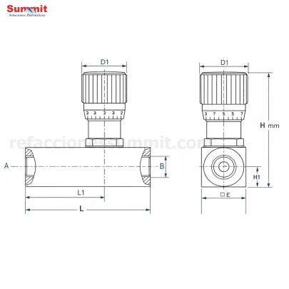 Válvula Reguladora de Flujo de Aguja 3/8" NPT